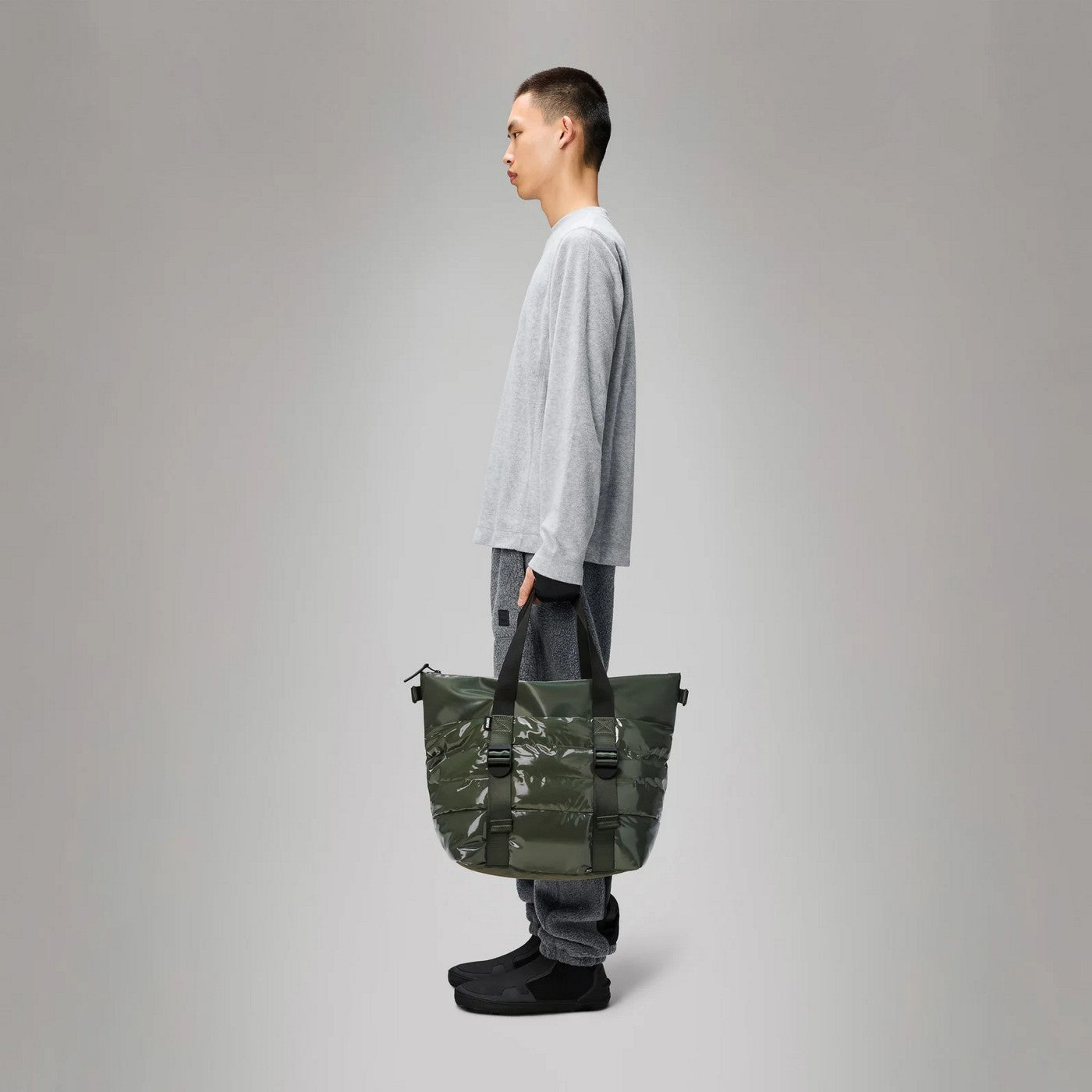 Bolso Puffer Mix Tote Mini W3 Swamp - Unisex