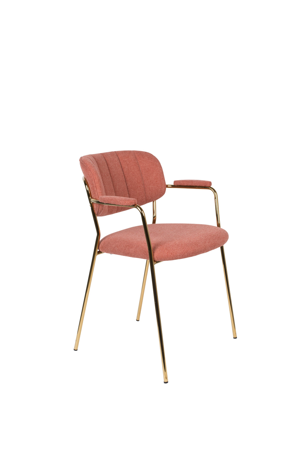 Jolien - Dining Room Armchair - Fabric - Gold/Pink