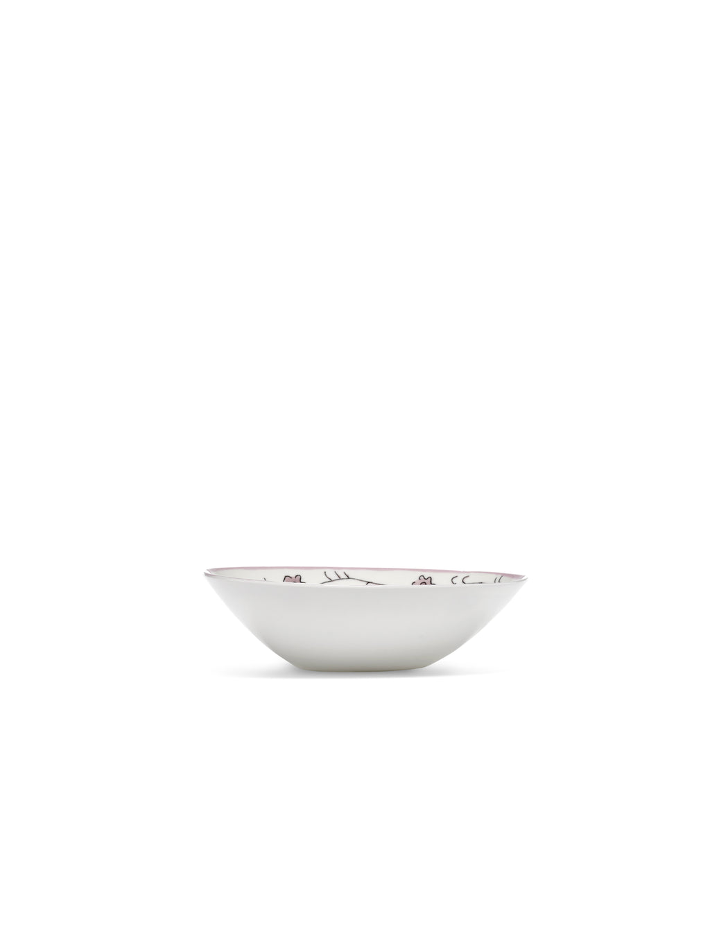 Midnight Flowers - Lot De 2 Bols Bas - M - Porcelaine Bone China - Foncé Viola