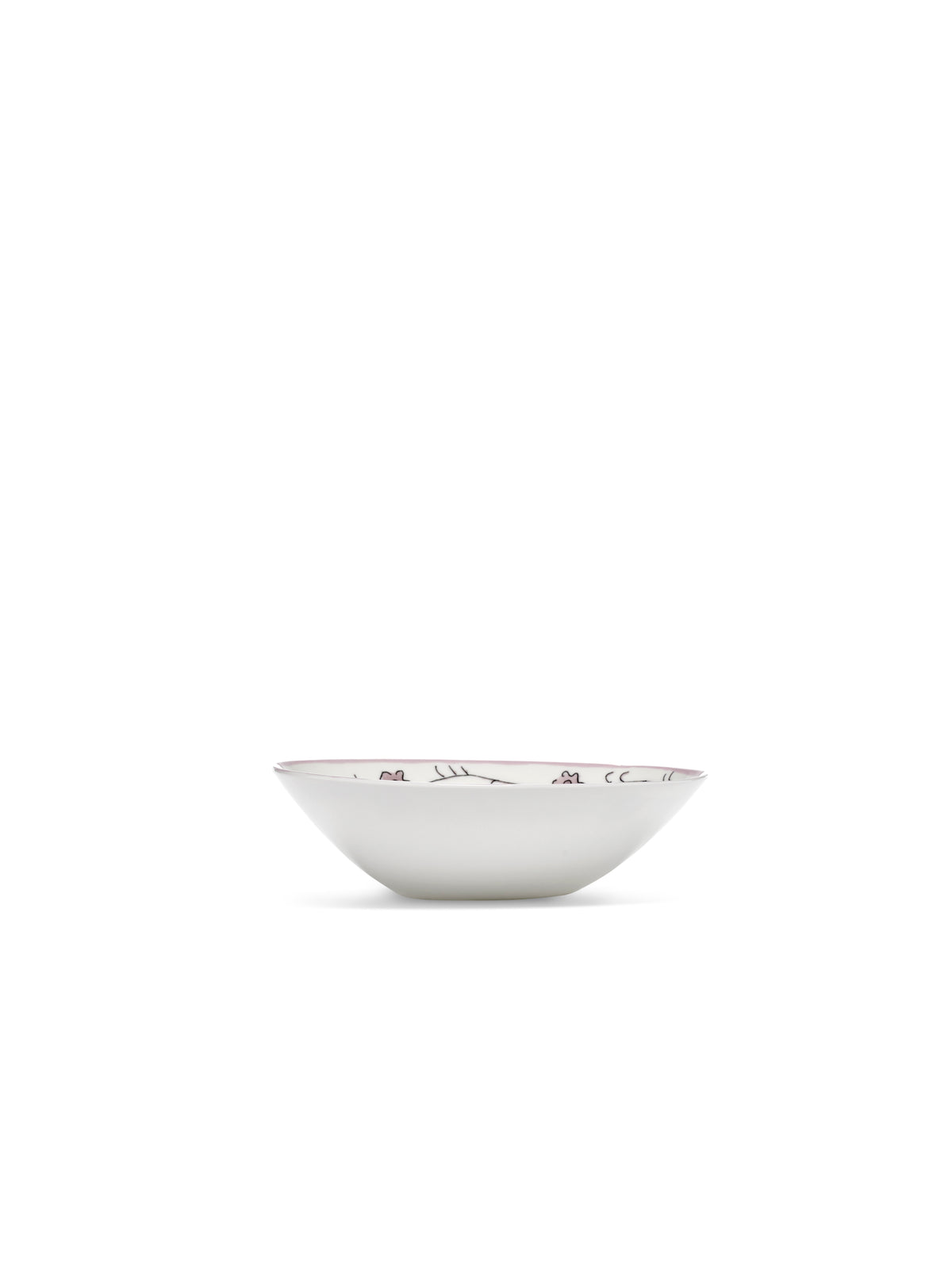 Midnight Flowers - Lot De 2 Bols Bas - M - Porcelaine Bone China - Foncé Viola