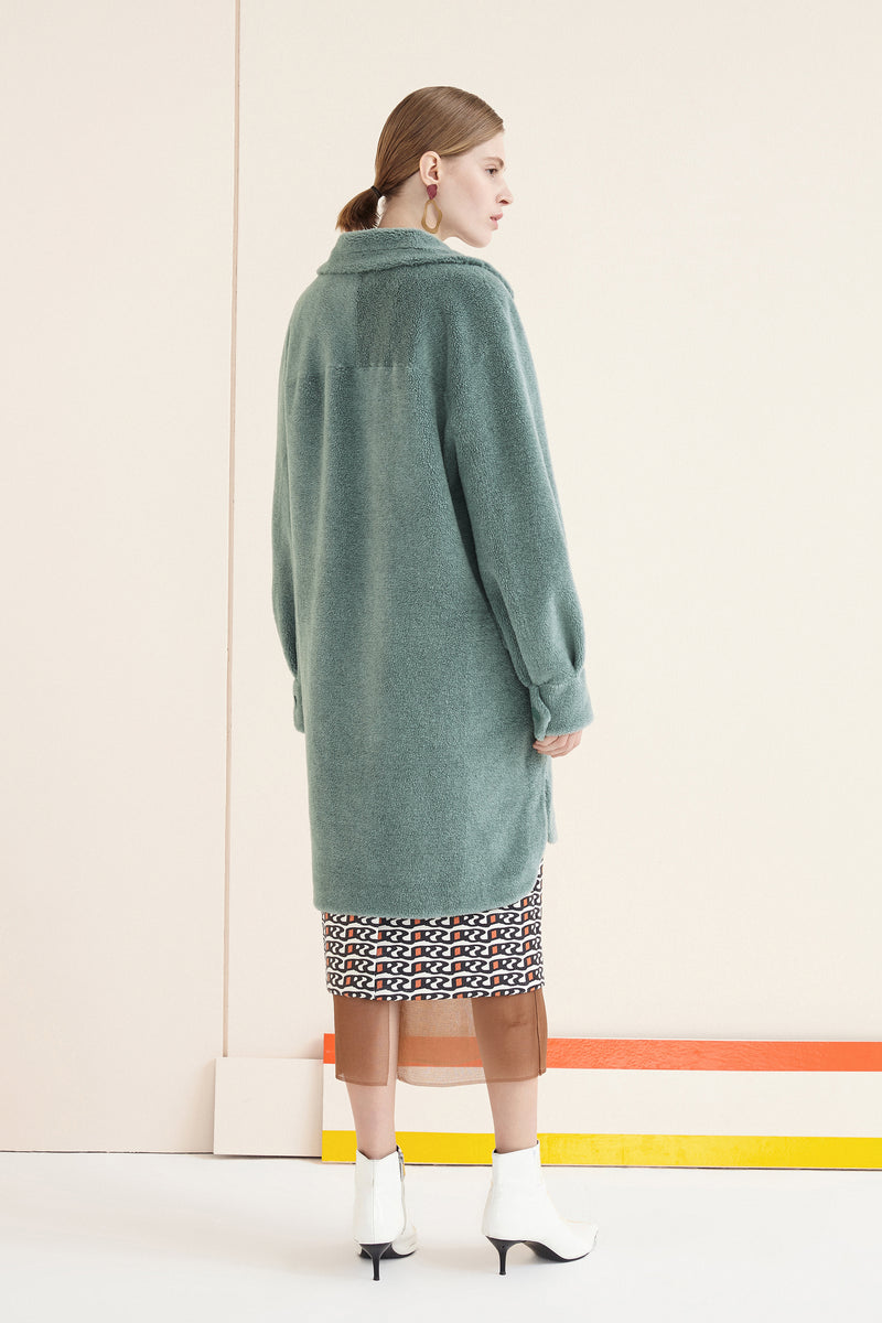 Lily - Manteau De Fourrure - Turquoise