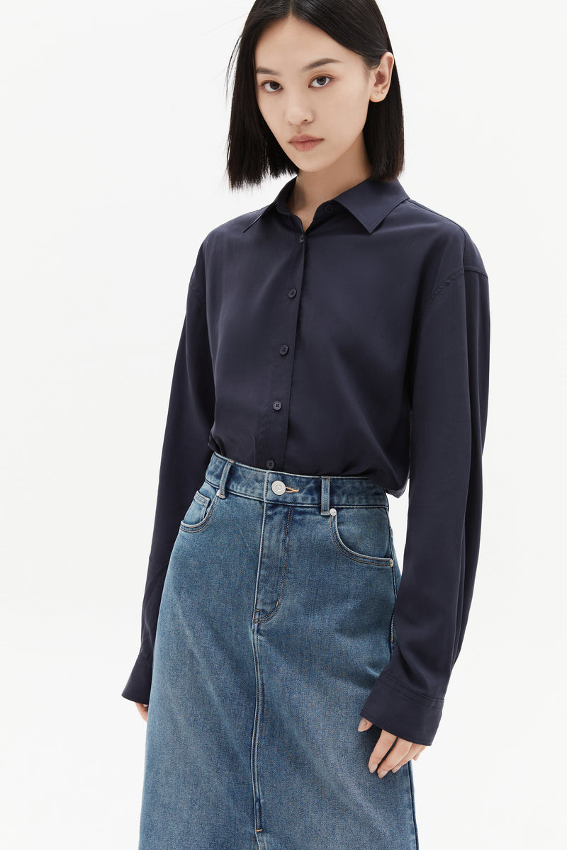 Lily - Chemise - Bleu Marine