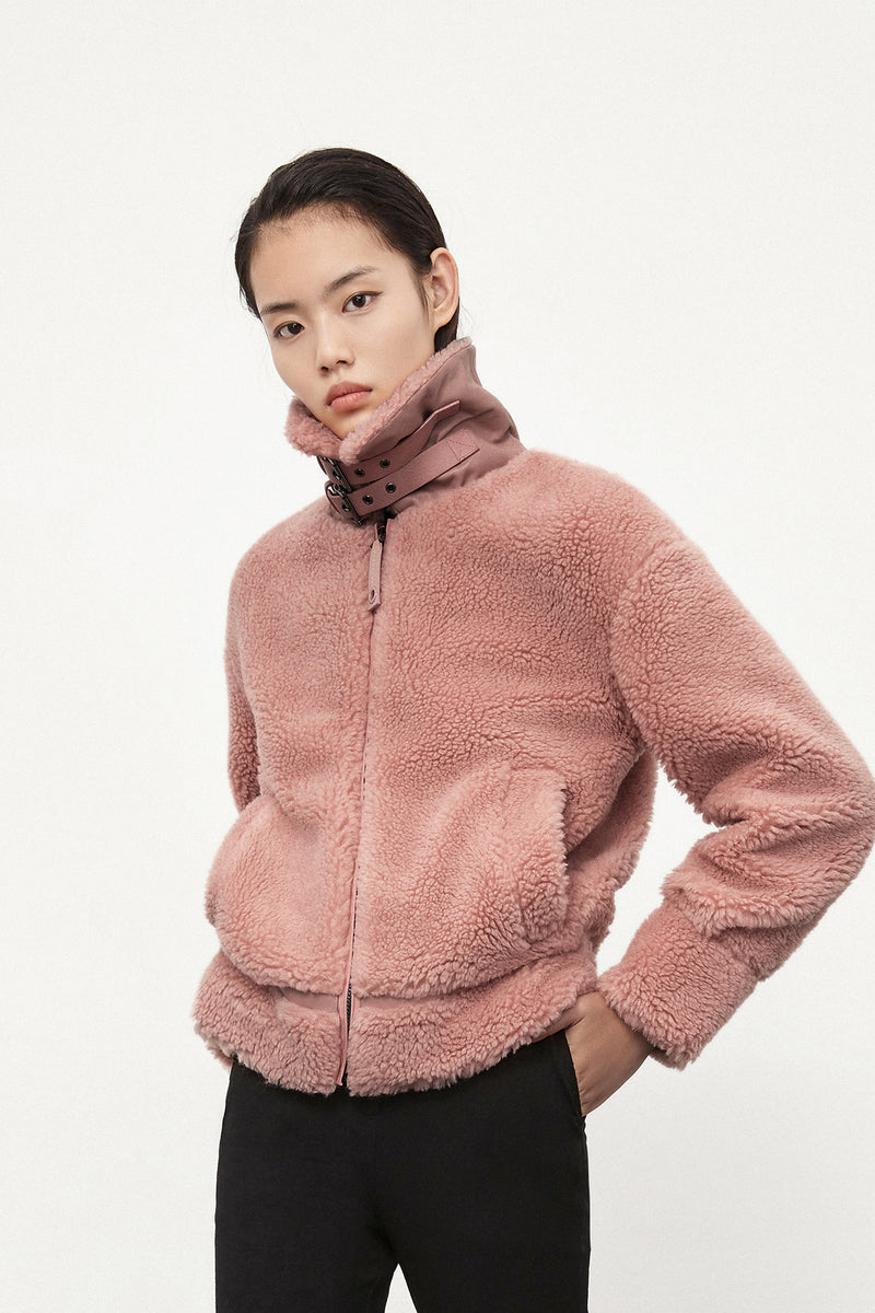 Lily - Manteau De Fourrure - Rose Foncé