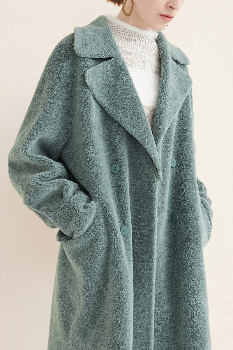 Lily - Manteau De Fourrure - Turquoise