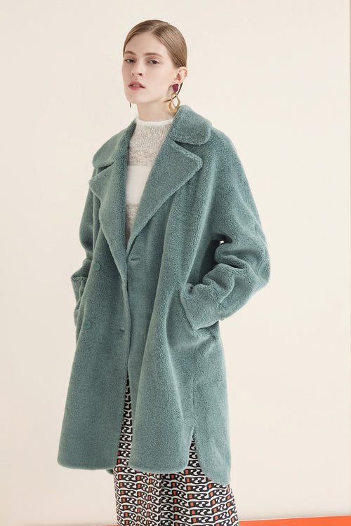 Lily - Manteau De Fourrure - Turquoise
