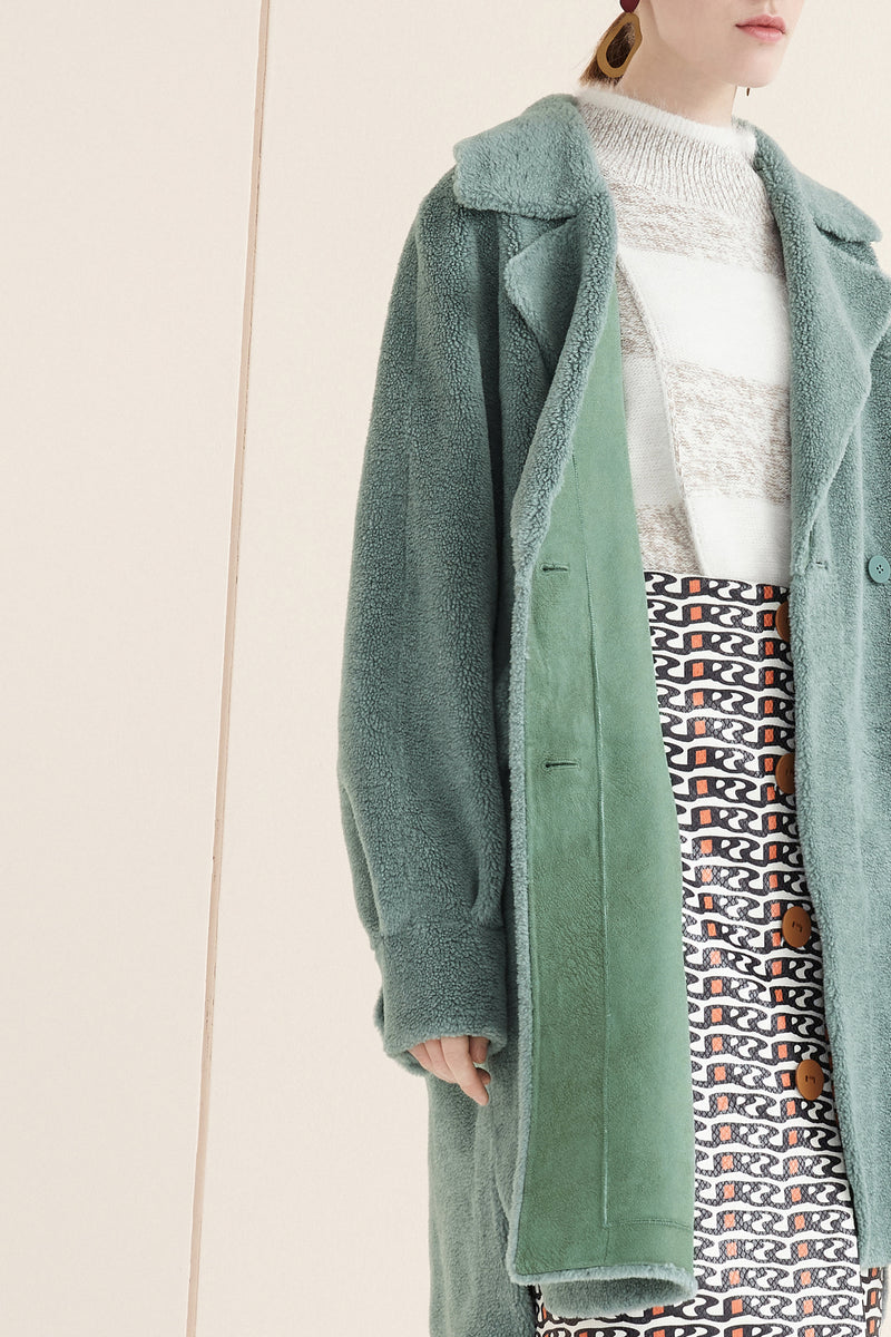 Lily - Manteau De Fourrure - Turquoise