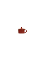 La Mère - Lot De 2 Tasses À Ristretto + Couvercles - Grès - Rouge
