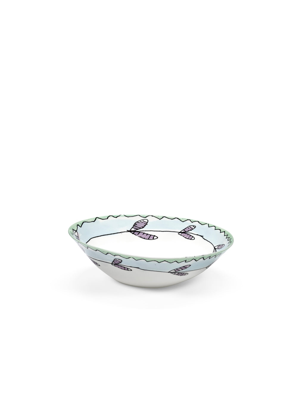 Midnight Flowers - Lot De 2 Bols Bas - L - Porcelaine Bone China - Blossom Milk