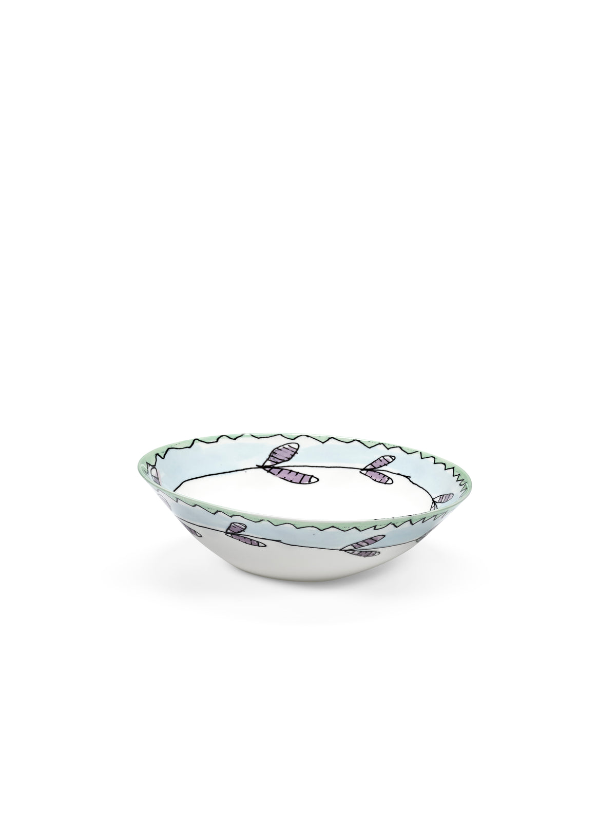 Midnight Flowers - Lot De 2 Bols Bas - L - Porcelaine Bone China - Blossom Milk