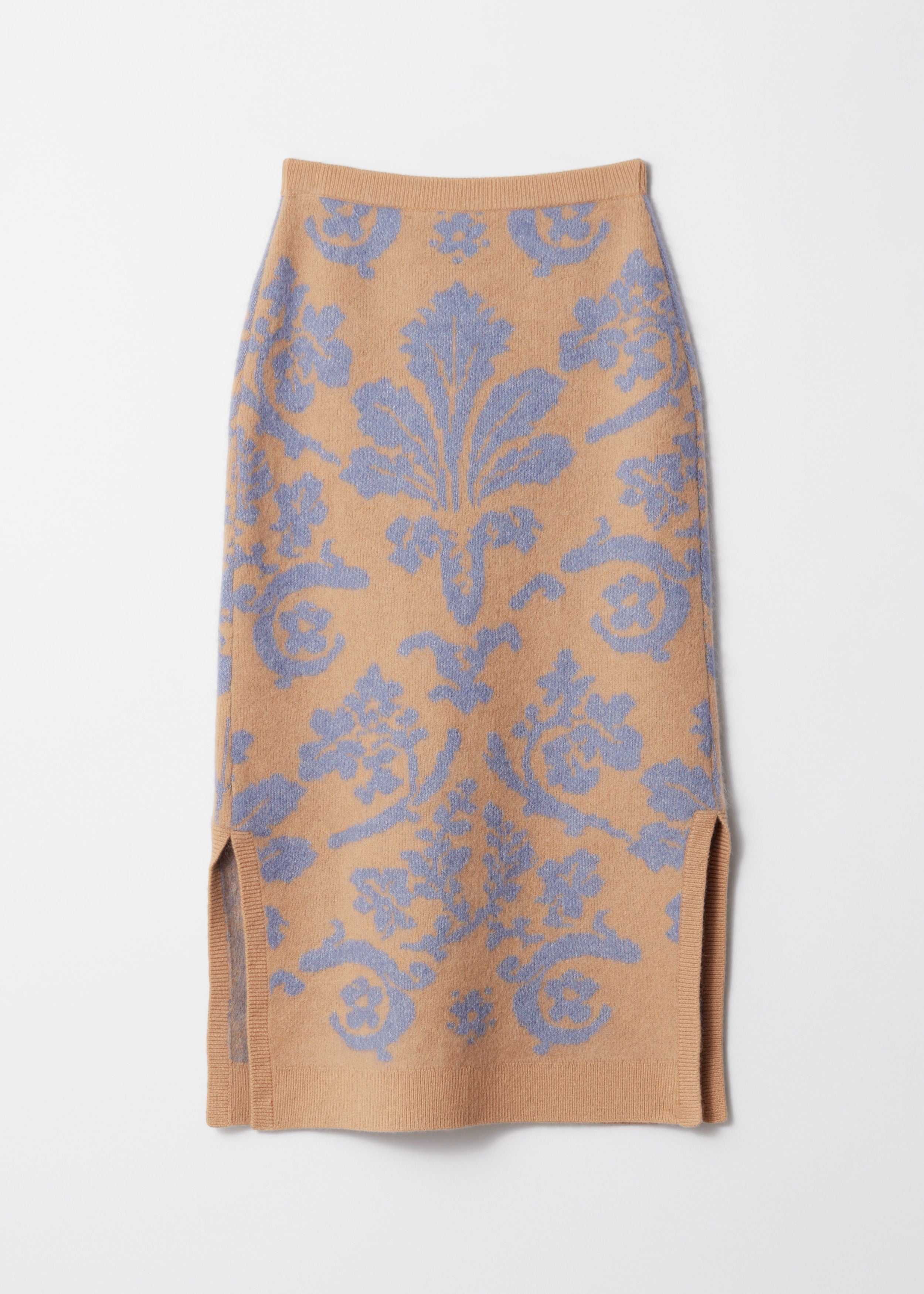Jupe Ve Hilem En Maille - Bleue