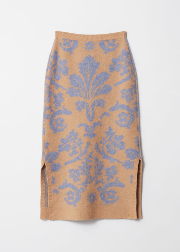 Jupe Ve Hilem En Maille - Bleue