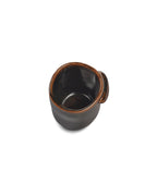 Out Of Lines - Lot De 2 Mugs Sans Anse - Grès - Noir Brun