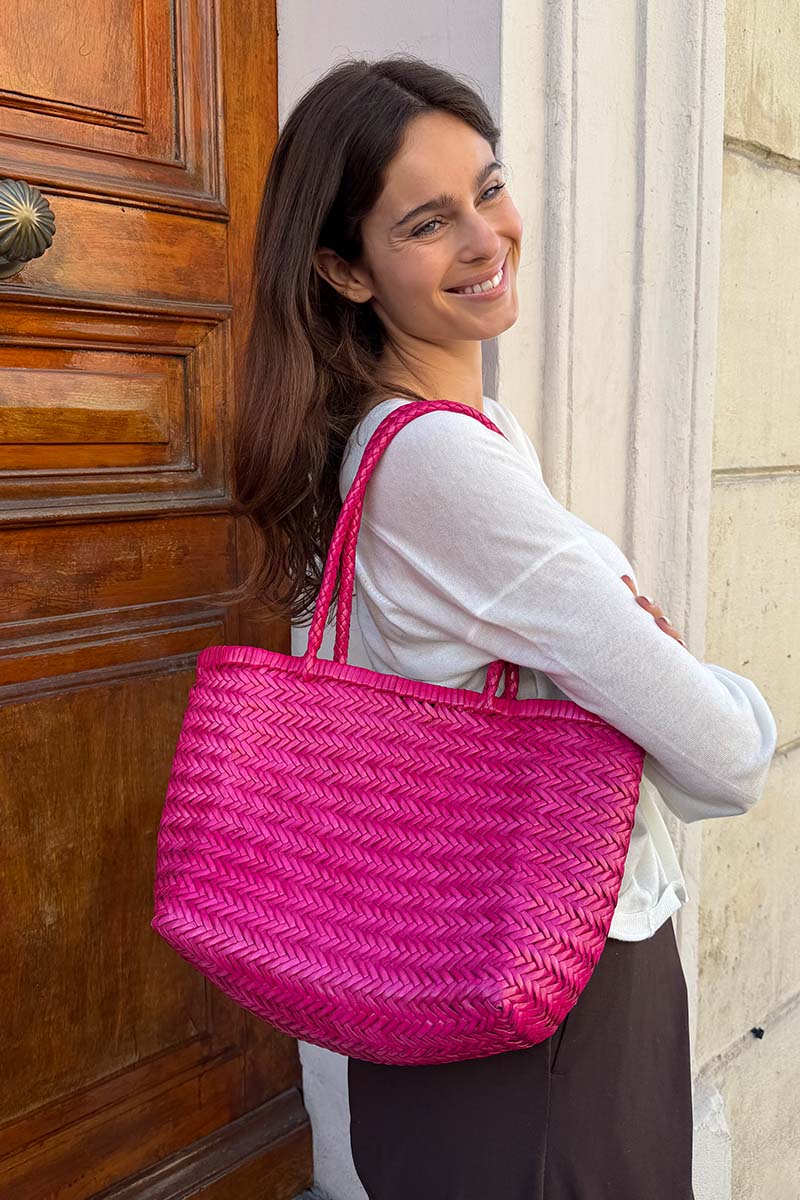 Borsa shopping Delhi Medium - Lampone