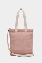 Bolso shopper vertical Paul de borreguito rosa empolvado