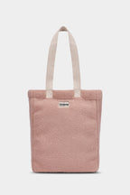 Bolso shopper vertical Paul de borreguito rosa empolvado