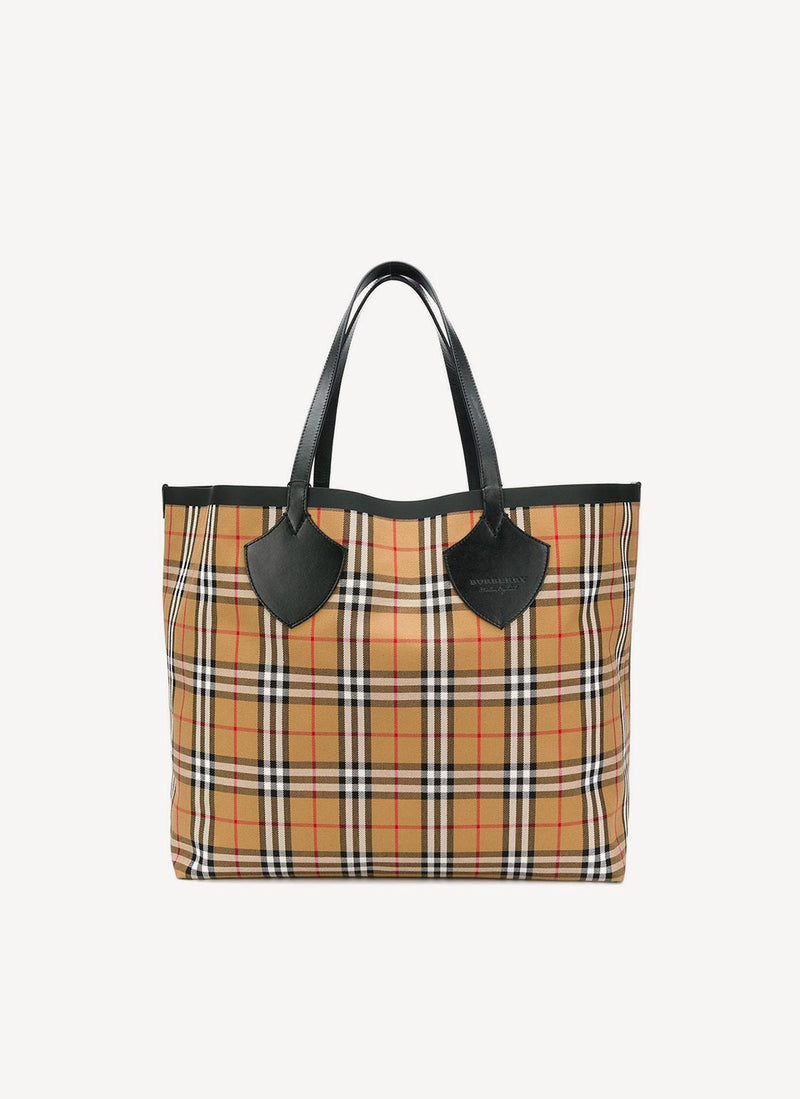 Burberry - Cabas The Giant Check - Beige - Femme