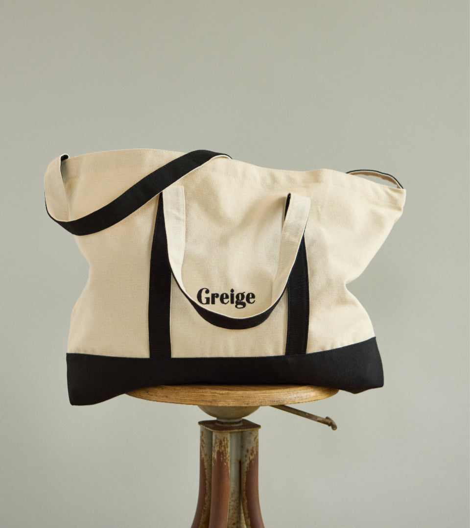 La bolsa de tela Greige