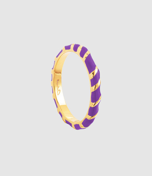 Cabirol - Bague Aimée Laiton Violet - Femme