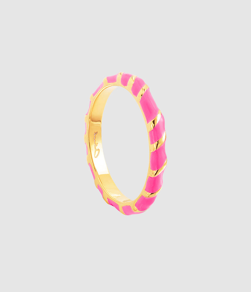 Cabirol - Bague Aimée Laiton Fuschia - Femme