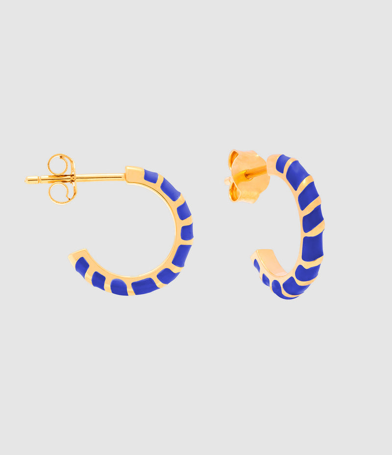 Cabirol - Créoles Aimée Laiton Bleu Klein - Femme