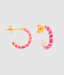 Cabirol - Créoles Aimée Laiton Rose Fuchsia - Femme