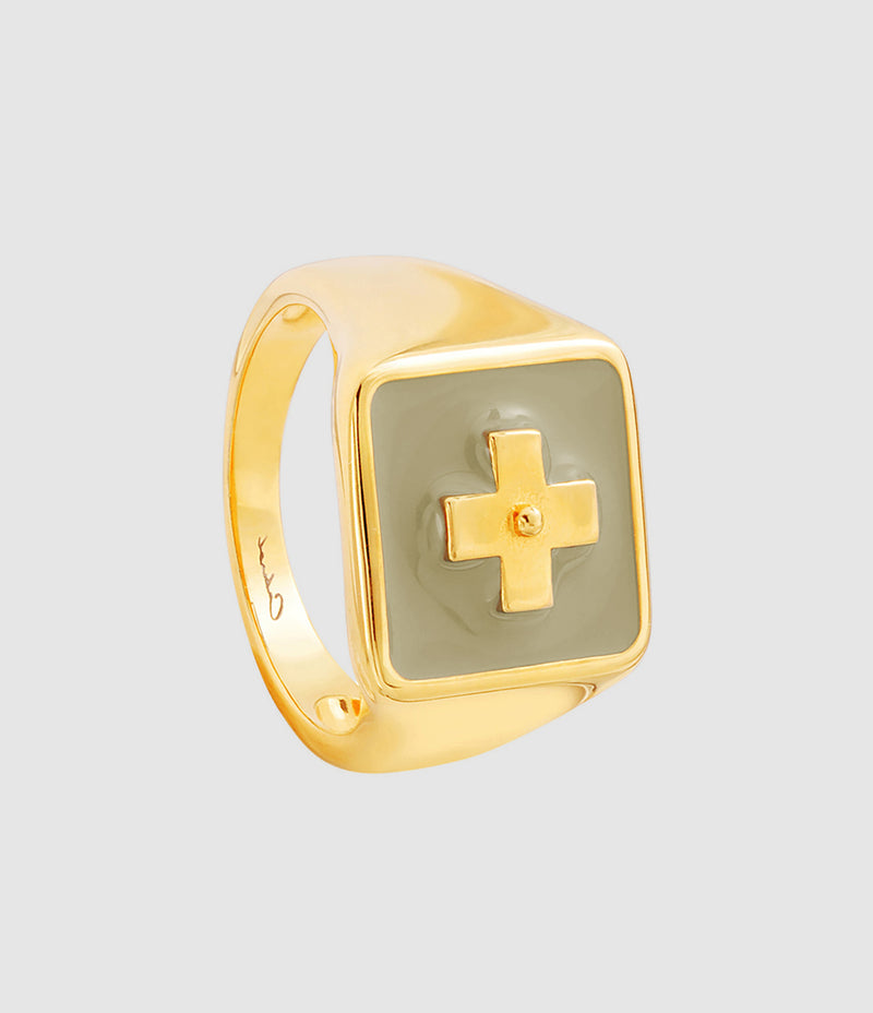 Cabirol - Chevalière Destin Gm Laiton Kaki - Unisexe