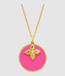 Cabirol - Collier Croisette Fuchsia - Femme