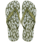 Tongs - Morango Leopardo - Dark Kaki