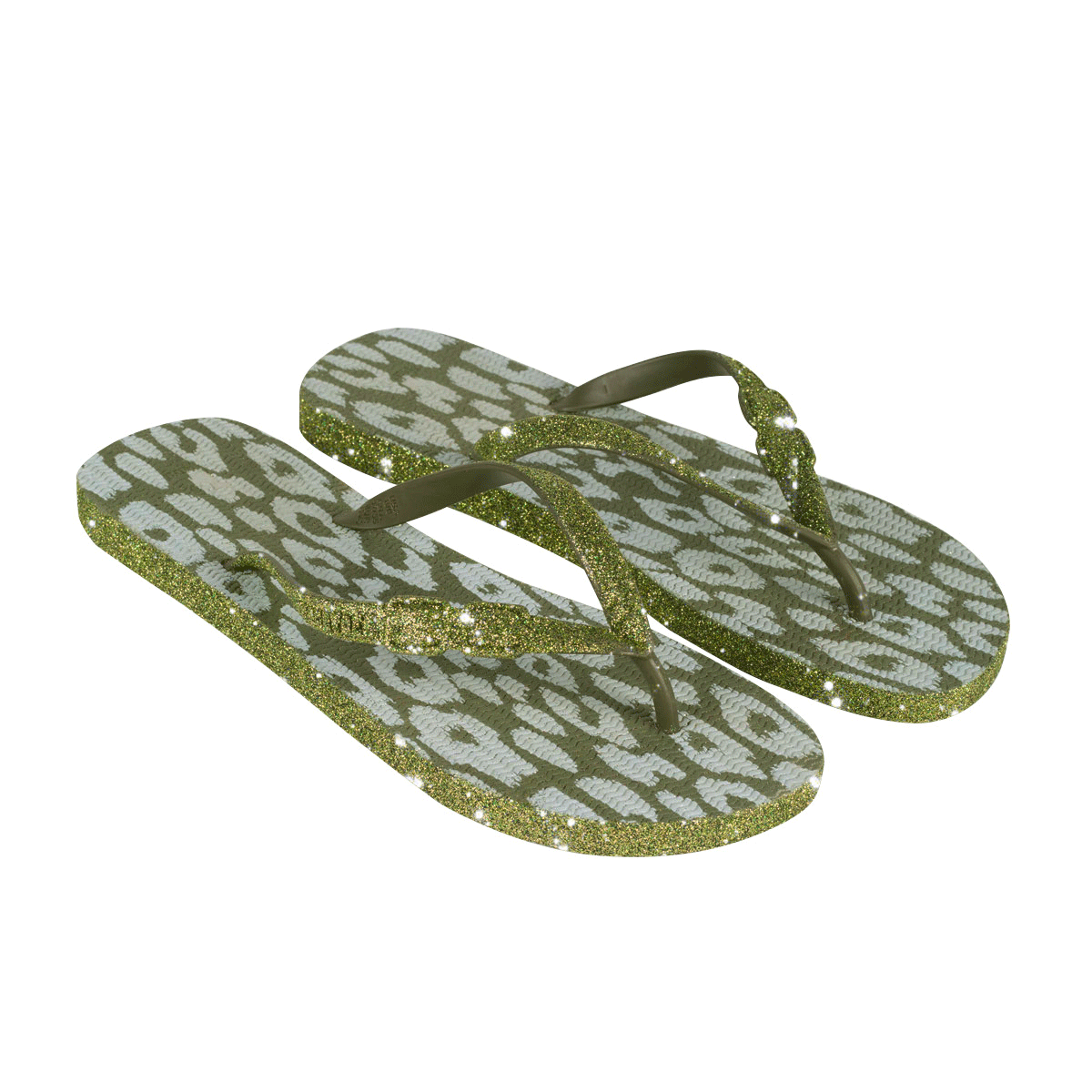 Tongs - Morango Leopardo - Dark Kaki