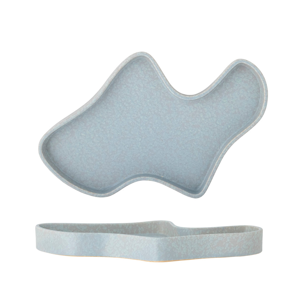 Lakey - Set of 4 Trays - Blue - Stoneware