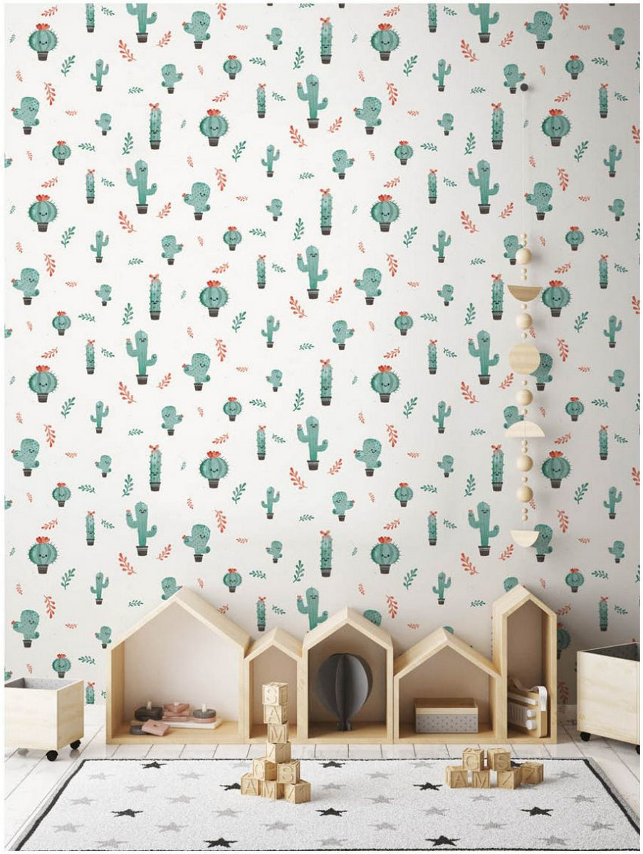 Cactus Wallpaper - Blue