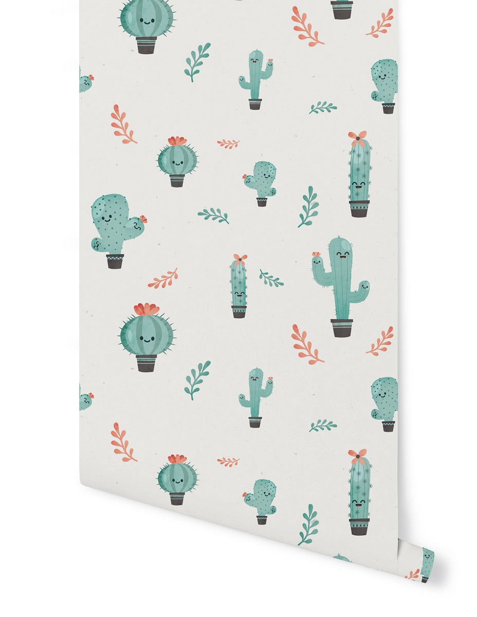 Cactus Wallpaper - Blue