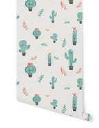 Cactus Wallpaper - Blue