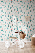 Cactus Wallpaper - Blue