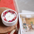 Bougie Fleurie Rose Sauvage