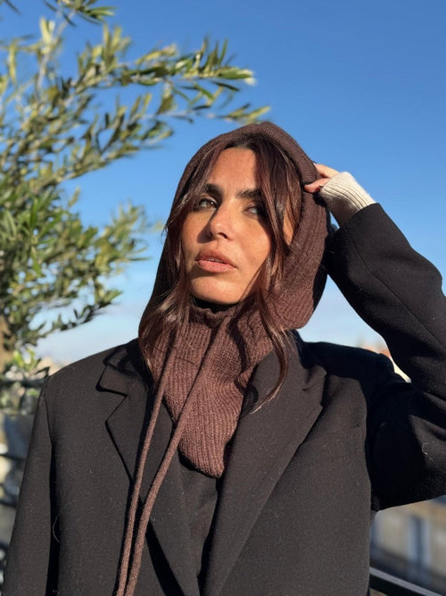 Cagoule En Laine Et Acrylique