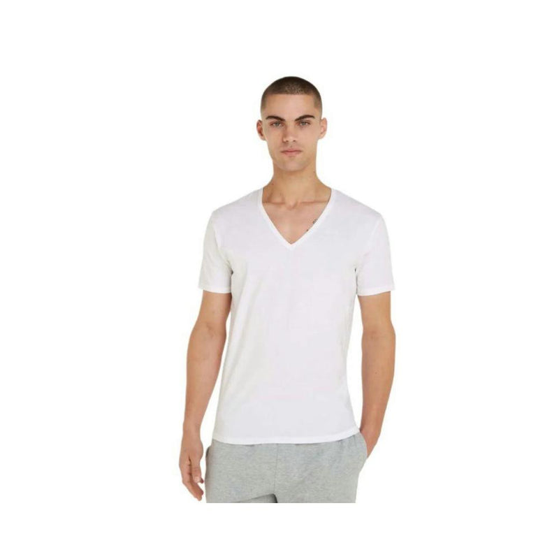 T Shirt Calvin Klein V Neck Slim Fit - Blanc