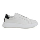 Baskets Low Top Lace Up Lth - Blanc