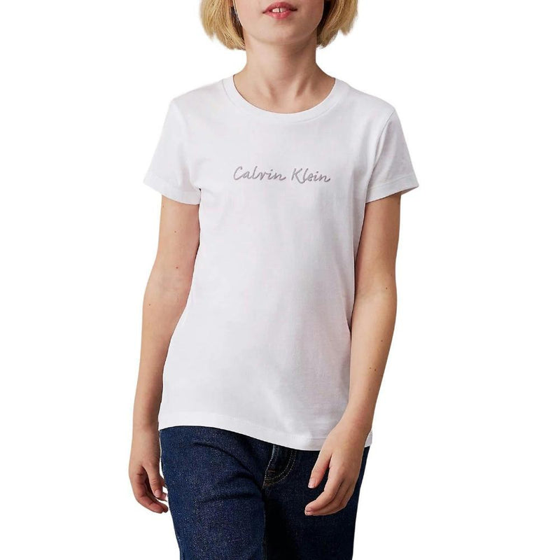 T Shirt T-shirt droit coton signature - Blanc