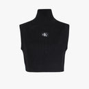 Sweatshirt Badge Cropped High N - Noir