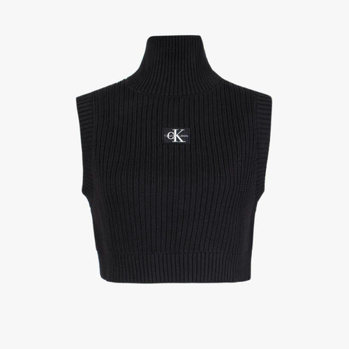 Sweatshirt Badge Cropped High N - Noir