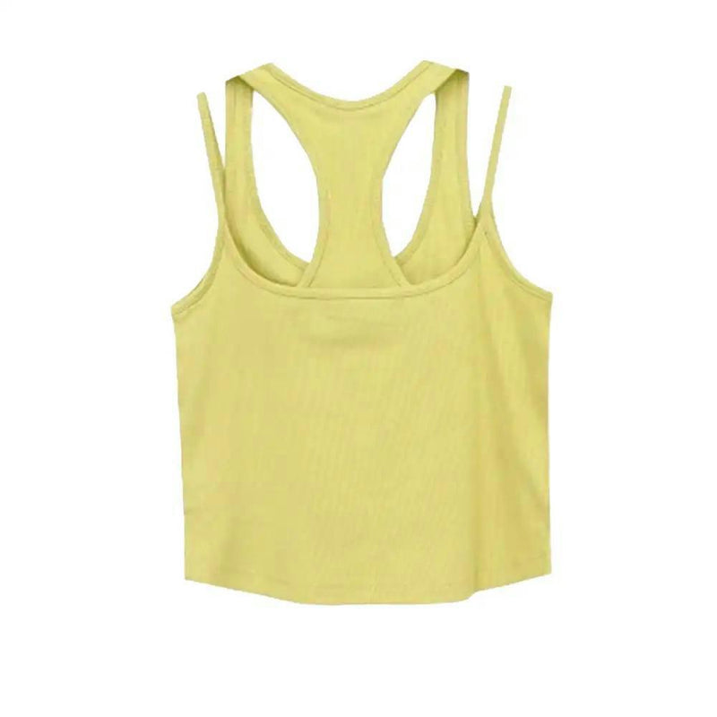 Débardeur Classic côtelé - Jaune