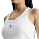 Débardeur Calvin Klein Côtelé Luxe - Blanc