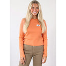 T Shirt CALVIN KLEIN T-SHIRT À MANCHES LONGUES FEMME ORANGE - Orange