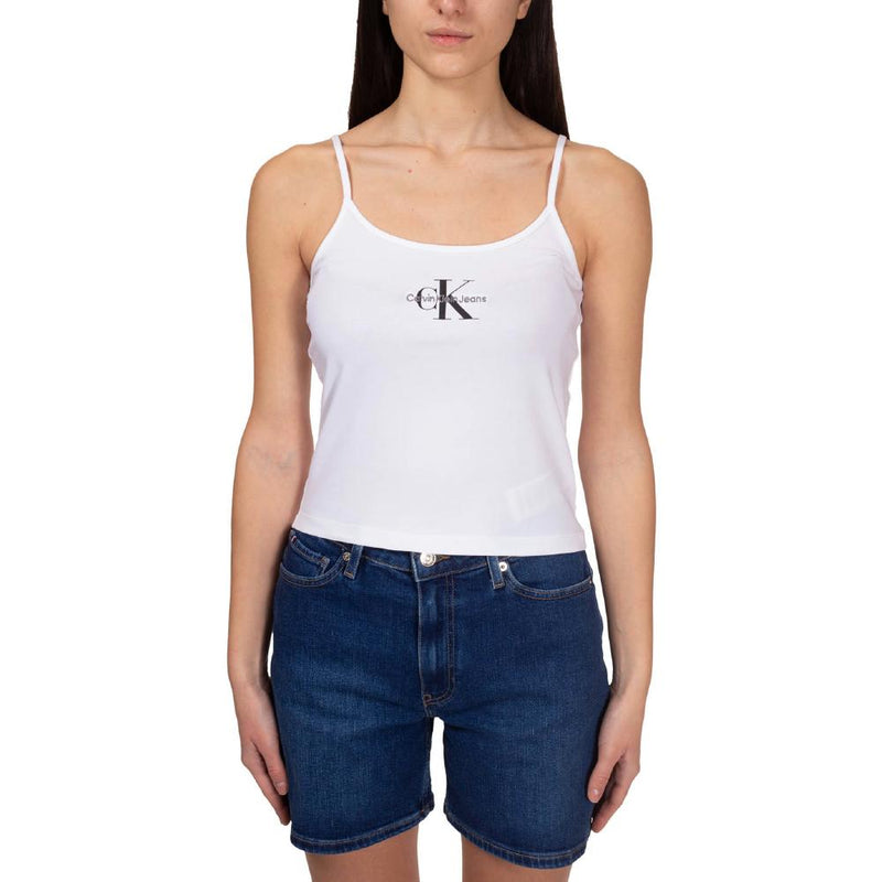 Débardeur MONOLOGO STRAPPY TAN - Blanc