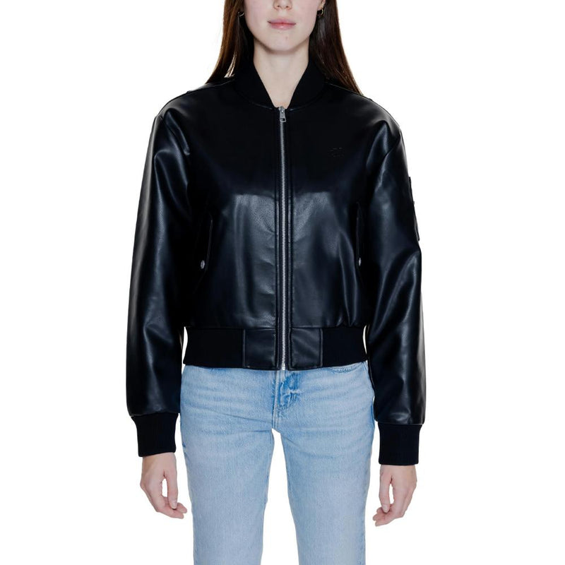 Bombers FAUX LEATHER BOMBER - Noir