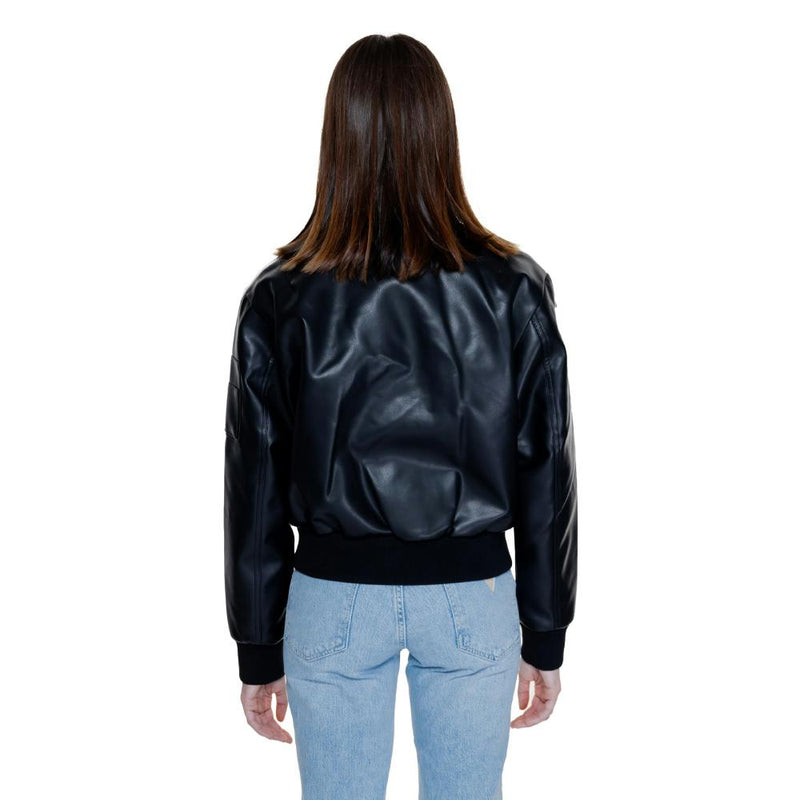 Bombers FAUX LEATHER BOMBER - Noir