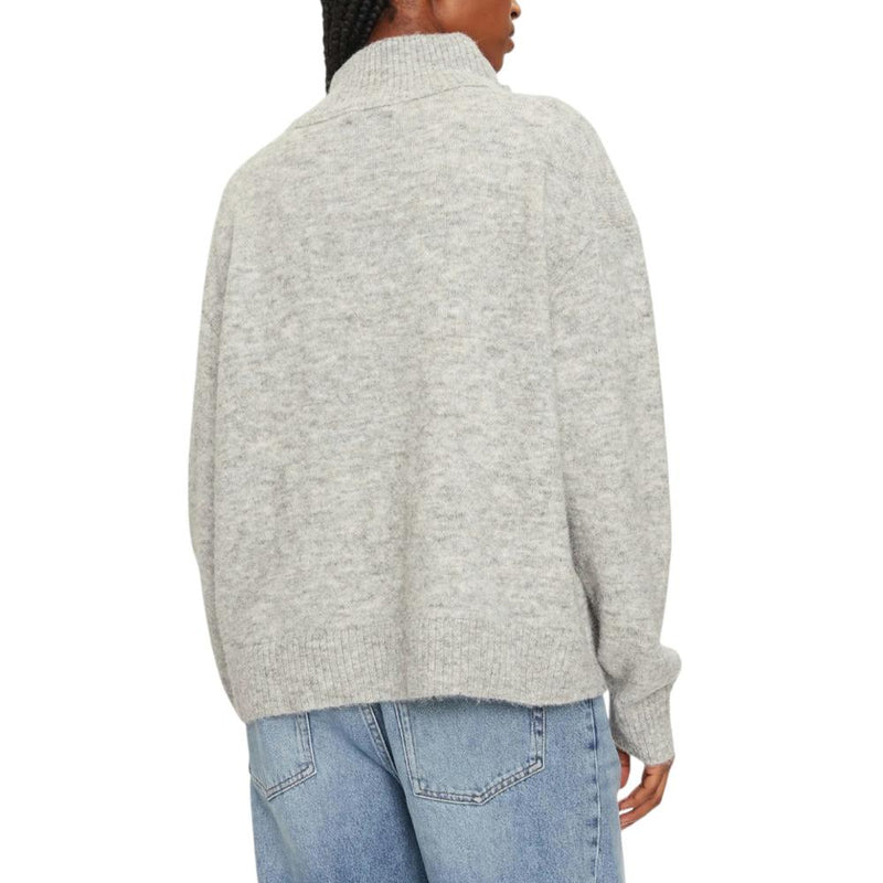 Cardigan TEXTURED HALF ZIP SW - Gris