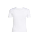 T Shirt WOVEN LABEL RIB - Blanc