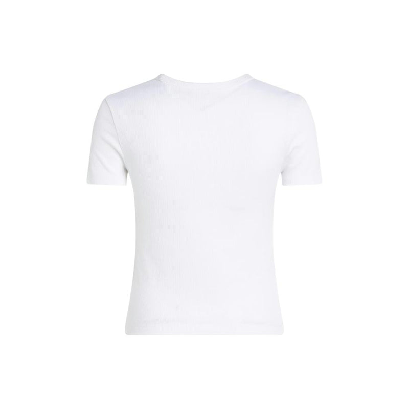 T Shirt WOVEN LABEL RIB - Blanc